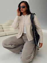 Lexene Zip Through Jumper Oat