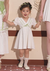 Toddler Girl Green Apple Paradise Dress