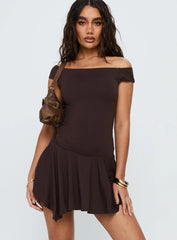 Got That Sense Strapless Playsuit Brown