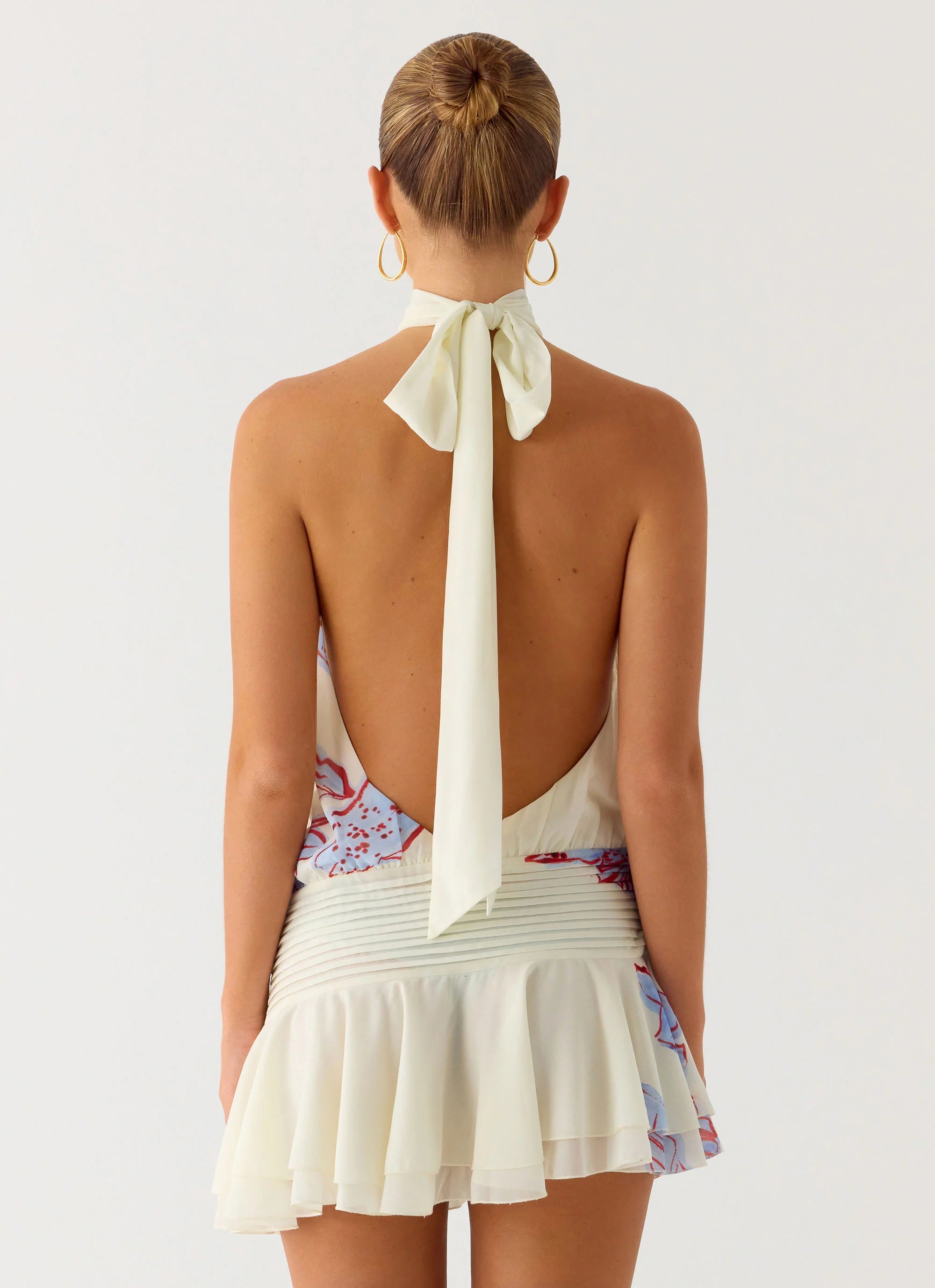 Willow Chiffon Mini Dress - Violet Blossom