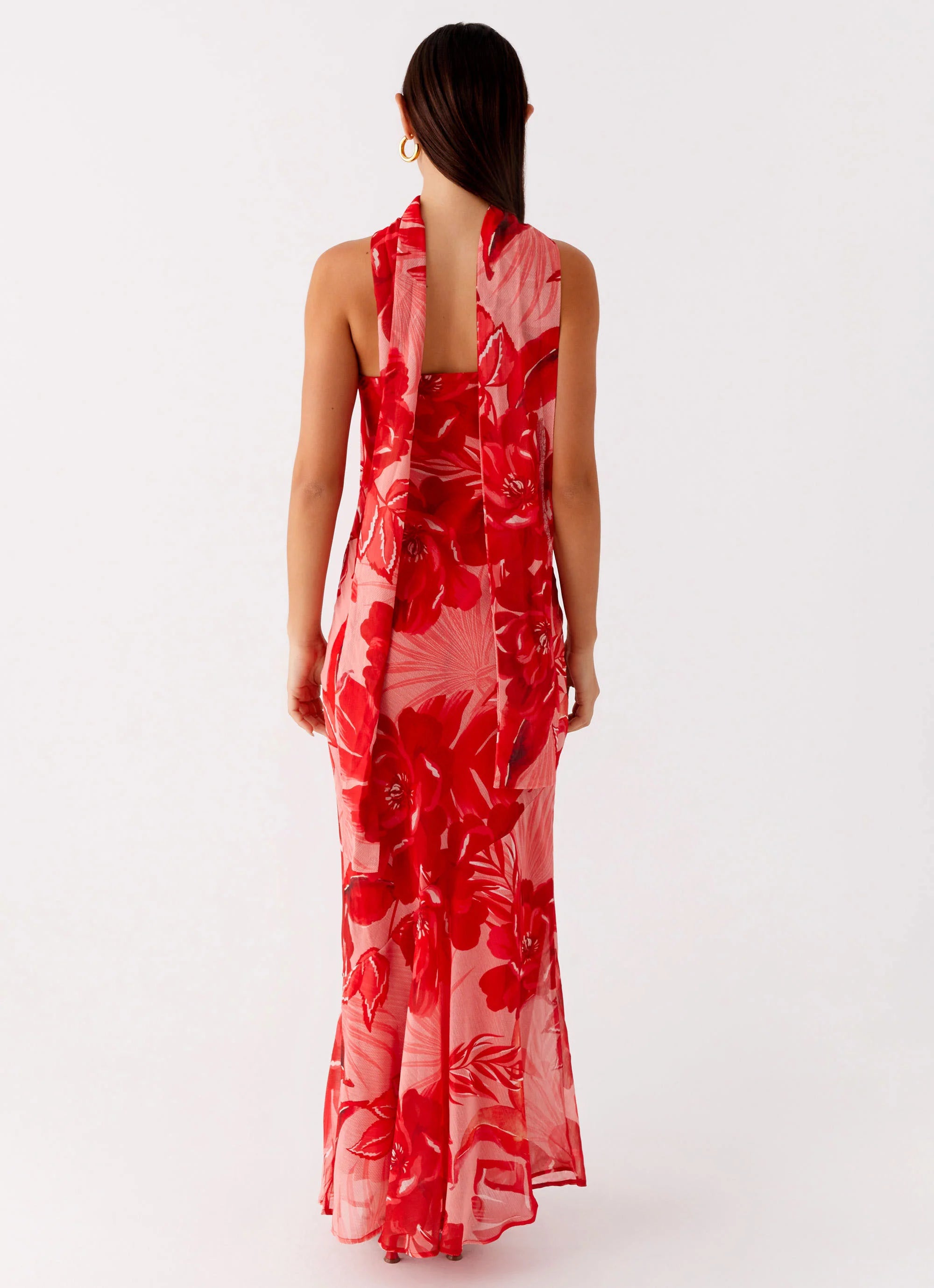 Under The Pagoda Maxi Dress - Sicily Sunsets Print